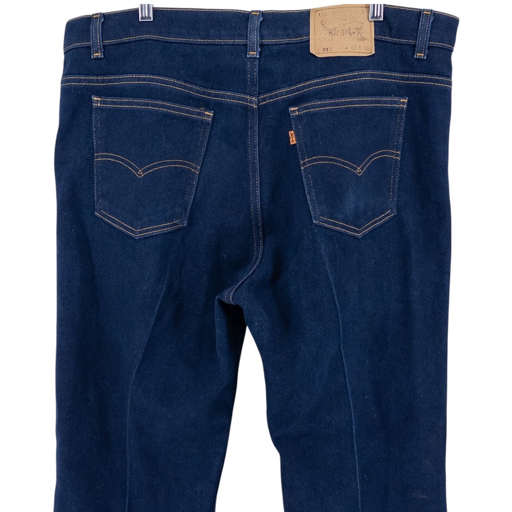 Vintage Levi's Jeans‎ Men's 42x32 Dark Blue 517 Denim Bootcut Orange Tab USA 90s - Picture 6 of 16